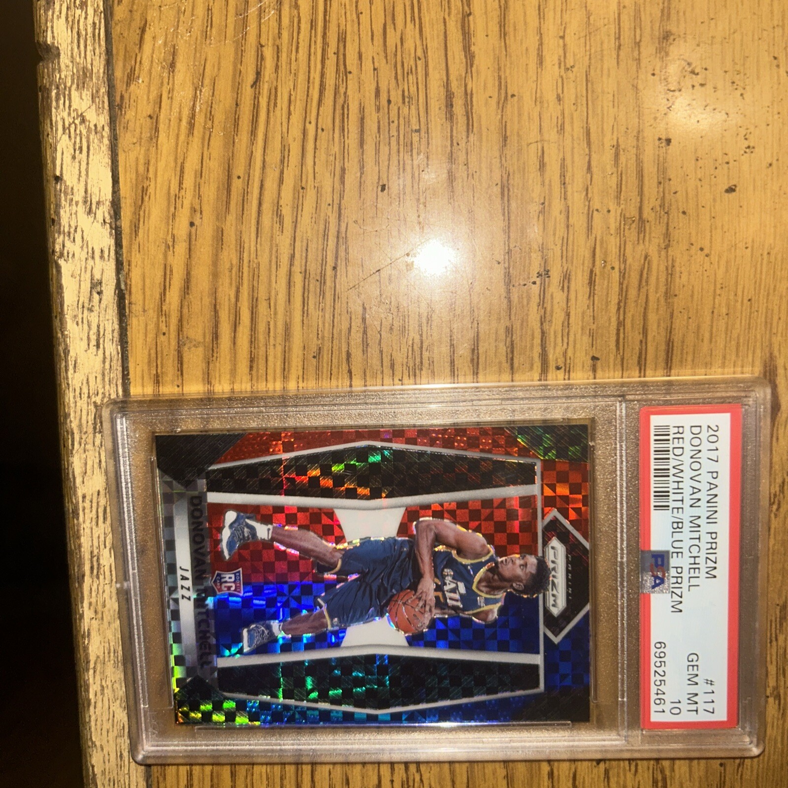 2017 Donovan Mitchell RC Prizm Red/White/Blue PSA GEM MT 10