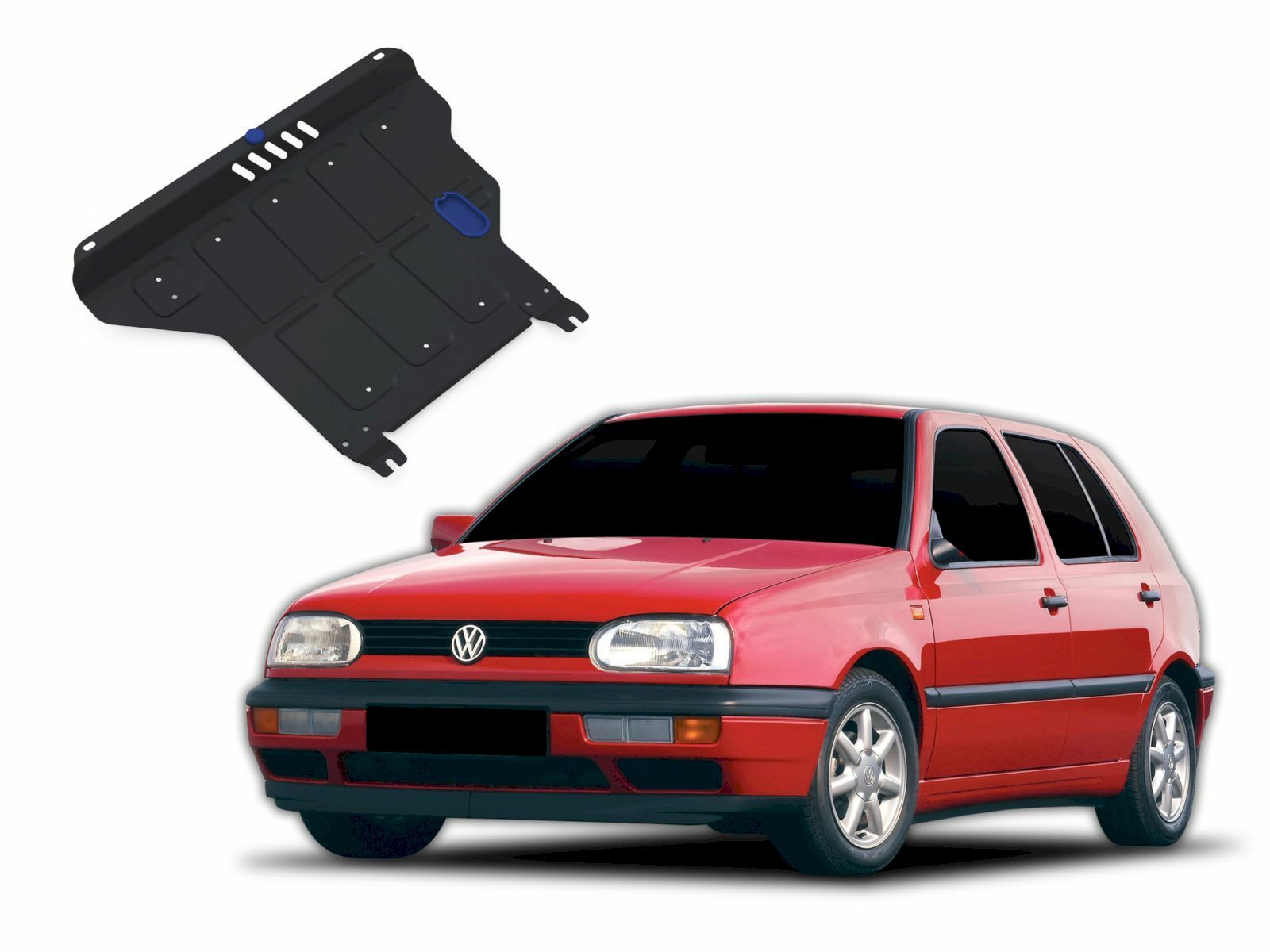 Protection sous moteur acier VW Golf 3 1991-1997 tôle de blindage et visserie