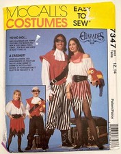 McCalls Pattern 7347 Kids Costume Pirate Sea Wench Sz 12-14 - UNCUT