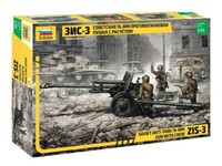 Zvezda 3671 Soviet Anti-Tank 76-Mm Gun Whit Crew ZIS-3 Model Kit 1:35 New!