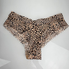 Vintage Victoria's Secret Leopard Print Lace Cheeky Panties L Large 7