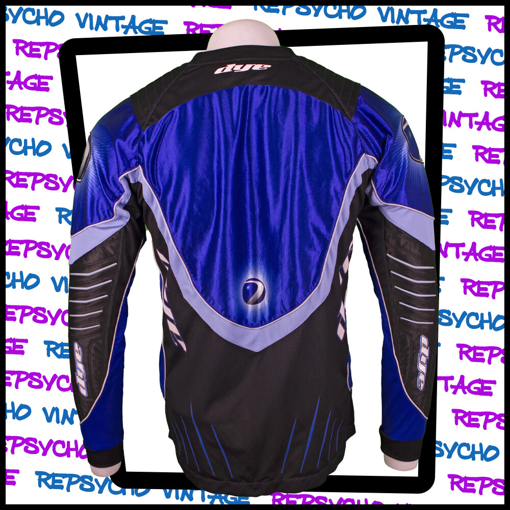 Y2K Vintage DYE C5 PAINTBALL Competition Jersey Blue/Black Size