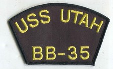 USA Base Cap Patch USS UTAH BB - 35 120 mm (z...