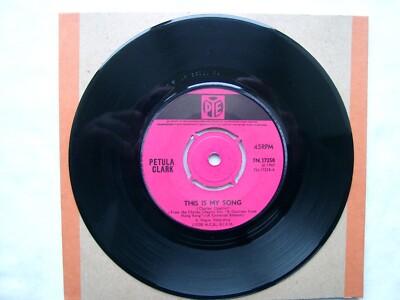 PETULA CLARK - This Is My Song 7'' - 7N.17258 - 1967 UK Snap-out Centre Issue c