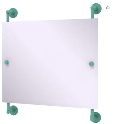 WALL MOUNTED MIRROR 26'' x 21'' BEVELED RECTANGULAR FRAMELESS BATHROOM MIRROR
