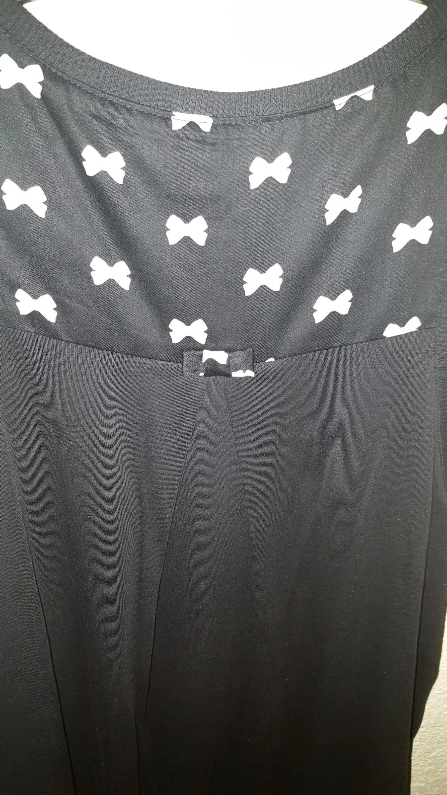 Nuovo con etichetta! Kate Spade New York Mini Chemise Nera con Fiocchi XL