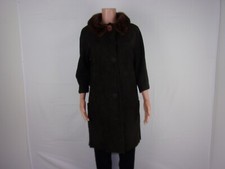 I.d.f. 3-button Long Suede Jacket Size:bust 38" Dark Brown
