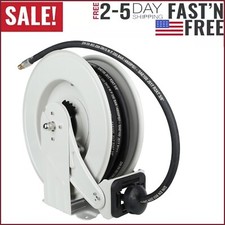 Fuel Hose Reel Retractable Oil Hose Reel 3/8" x 50' Auto Rewind Grease Hose Reel