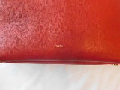 Fossil SHB3175611 KH Wren Work Tote Garnet Red Purse Shoulder Bag