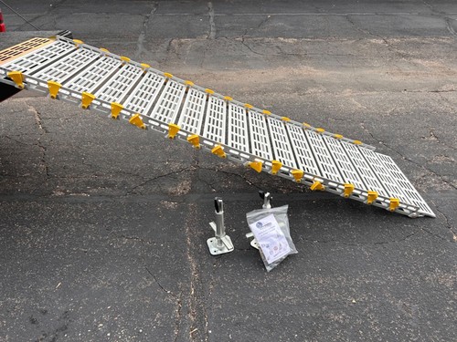 Roll-A-Ramp 8-Foot Aluminum Folding Ramp w/ Support Stands – 1,000 lb Capacity
