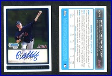 2009 Bowman Chrome Prospects #BCP75 Brett Oberholtzer RC Autographed Signed