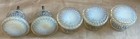 Antique Opalescent Glass Drawer Pull, Knobs - set of 5 — photo 1