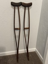 Vintage Wooden Crutches Child Size 36  Children's Crutches