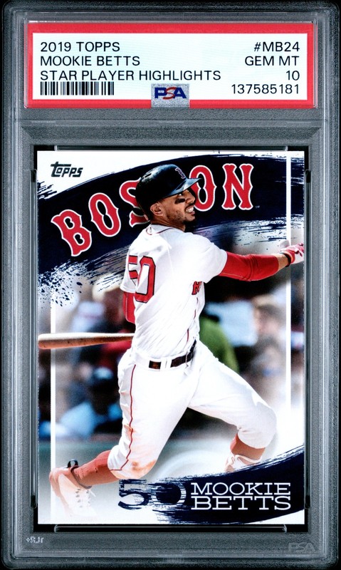 2019 Topps Star Player Highlights Mookie Betts Star PSA 10 #MB24