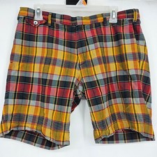 Vintage Polo Ralph Lauren Shorts Mens 33 Chino Classic India Madras Plaid Preppy