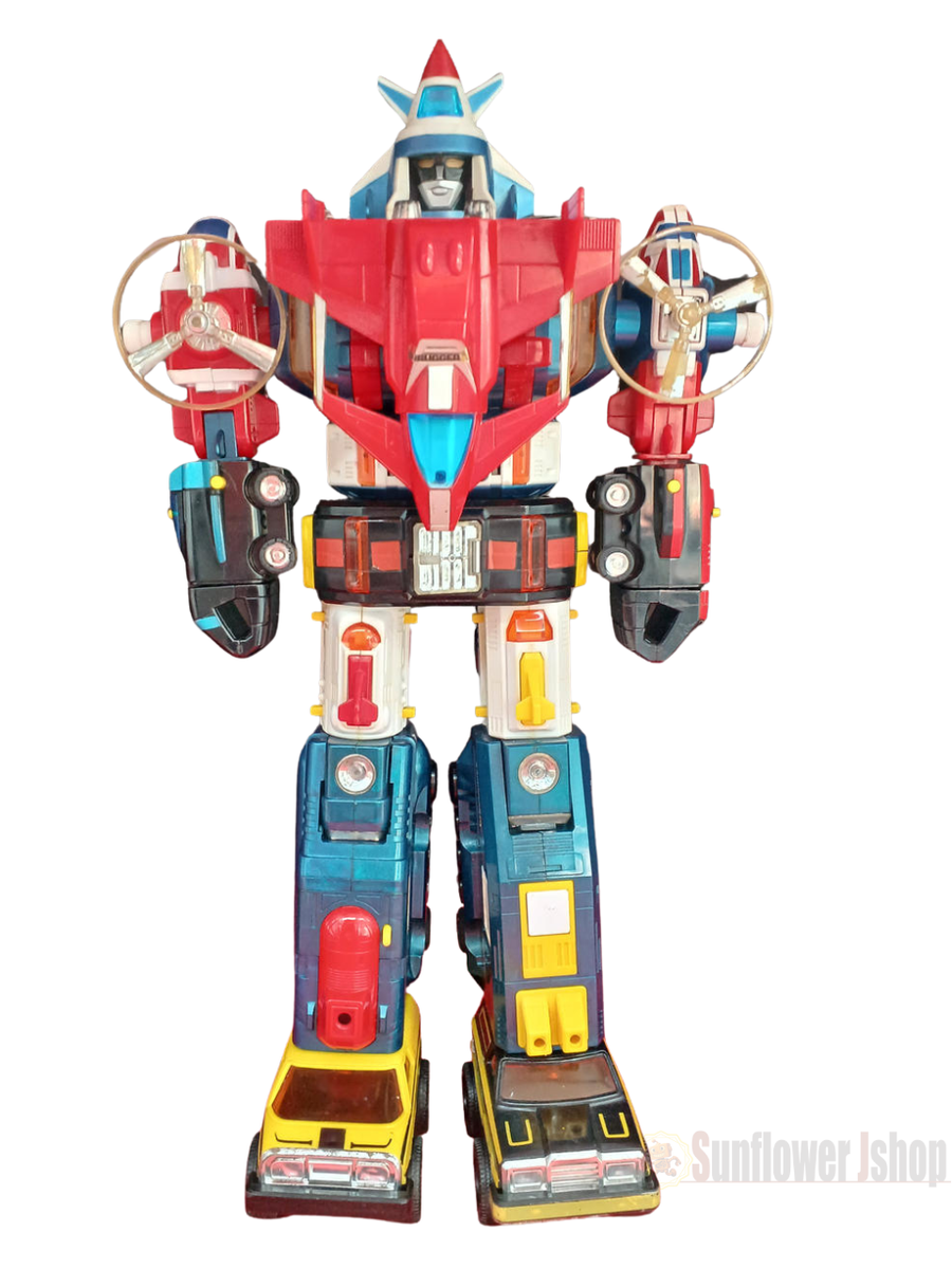 Popy Armored Fleet Dairugger XV Vintage Combining Robot Toy Die