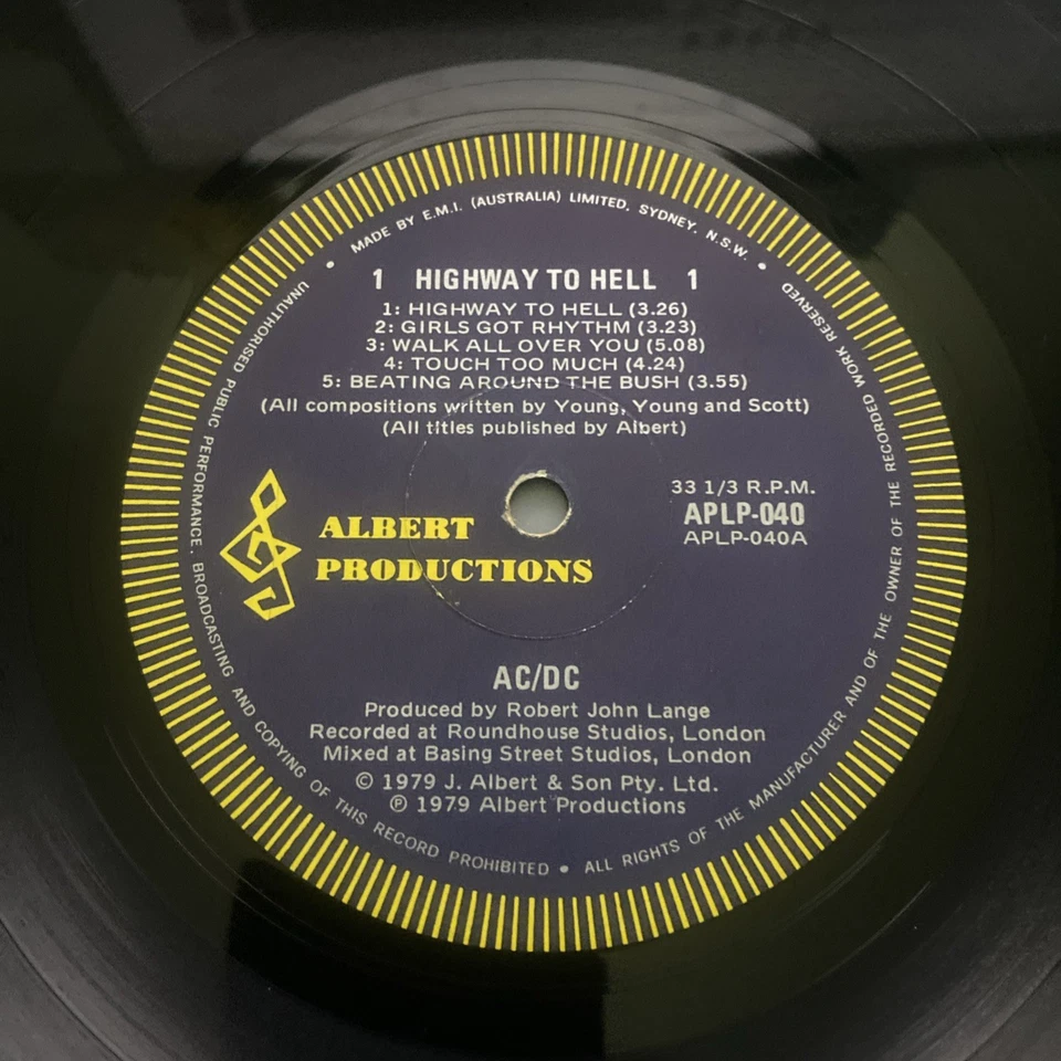 AC/DC Highway to Hell Blue Label - 1st press - 1979 - ALBERT LP vinyl - Image 4 of 4