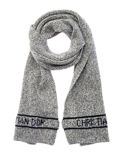 Foulard femme Dior laine et cachemire mélangés noir