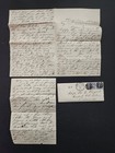 1870 antique 3pc LOVE LETTERS chicago il to port hope ontario MOLLIE BOGART — photo 2