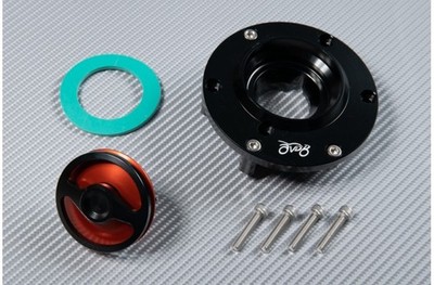 Benzinklappe Schnelltank 1/4 Umdrehung orange für Cagiva Raptor/Planet 125
