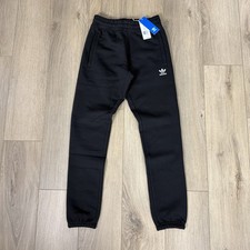 NEW Adidas Originals Trefoil Essentials Joggers Men's Small Black Fleece IY7361