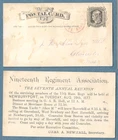 1877 Postcard 7th Reunion 19th Mass Vols Civil War GAR J. F. Dyer Gloucester Ma