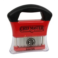 Chef Master Professional Meat Tenderizer W/ Stainless Steel Blades  Grip Handle