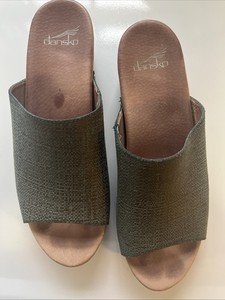 Dankso Shoes Womens US 10.5 11 EU 41 Green Leather Slides Sandals Comfort Mules