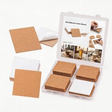 50 Pieces Peel-and-Stick Cork Tile Peel-and-Stick 4 X 4 Cork Tile DIY