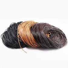 Genuine Round Leather Cord for DIY Jewelry Necklace Bracelet Making String