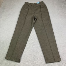 Vtg 80s Ralph Lauren Trousers Womens 10 Pleated 100 Worsted Wool Wide Talon Zip