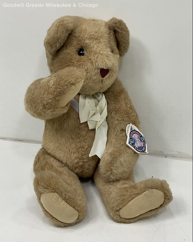Vintage Vermont Co. Tan Plush Stuffed Teddy Bear Poseable Limbs w/ Tag