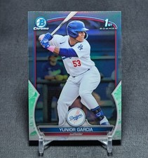 Yunior Garcia 1st Chrome Lunar Refractor Rookie 2023 Bowman Card BCP-142 Dodgers