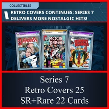 SERIES 7 RETRO COVERS ‘25 SR+RARE 22 CARD SET-TOPPS MARVEL COLLECT