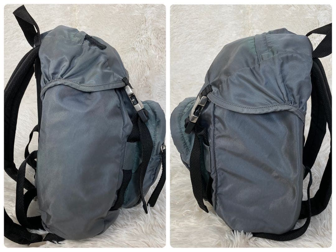 PRADA tessuto nylon drawstring triangular logo ba… - image 5