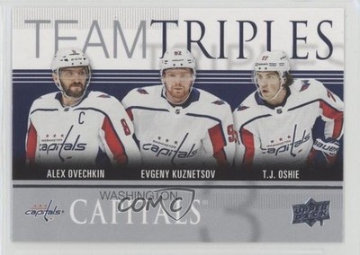 2019 Upper Deck Team Triples Alex Ovechkin Evgeny Kuznetsov TJ Oshie #TT-1 0f5t