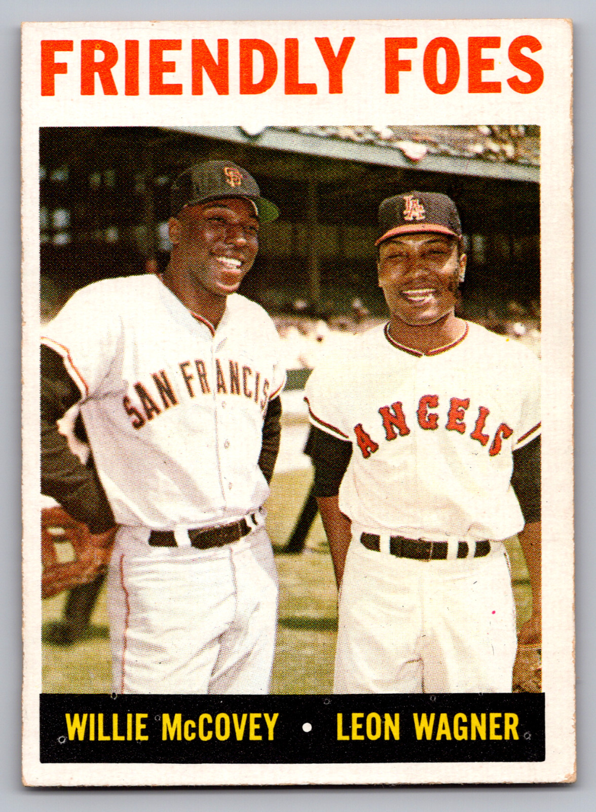 1964 TOPPS #41 WILLIE McCOVEY GIANTS & LEON WAGNER ANGELS