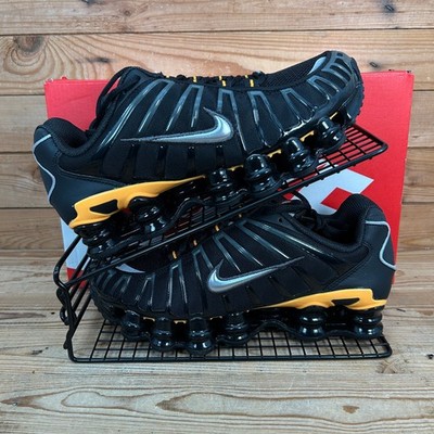 Nike Turnschuhe Damen Größe UK 5,5 Shox TL schwarz Varsity Maize Mesh Laufschuhe