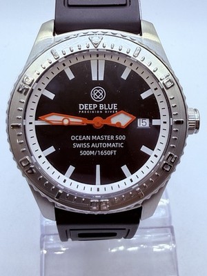 DEEP BLUE OCEAN MASTER 500 40MM SWISS AUTO DIVE WATCH/INNER RING STICK  HANDS 
