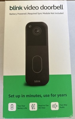 Blink Battery Doorbell 2K+ Resolution Wireless Video Audio Sealed In Box