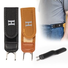 1/2Pcs Tactical Metal Hook Elastic Belt Buckle-Less Invisible Waist Belt Closure