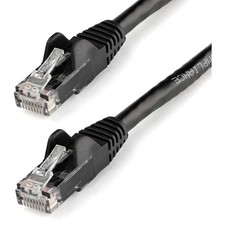 StarTech 9 ft Black Cat6 Cable with Snagless RJ45 Connectors - Cat6 Ethernet