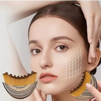 Lymphdrainage Gesichtsbürste mit Abdeckung Kieferlinie Kinn Formung Massagegerät