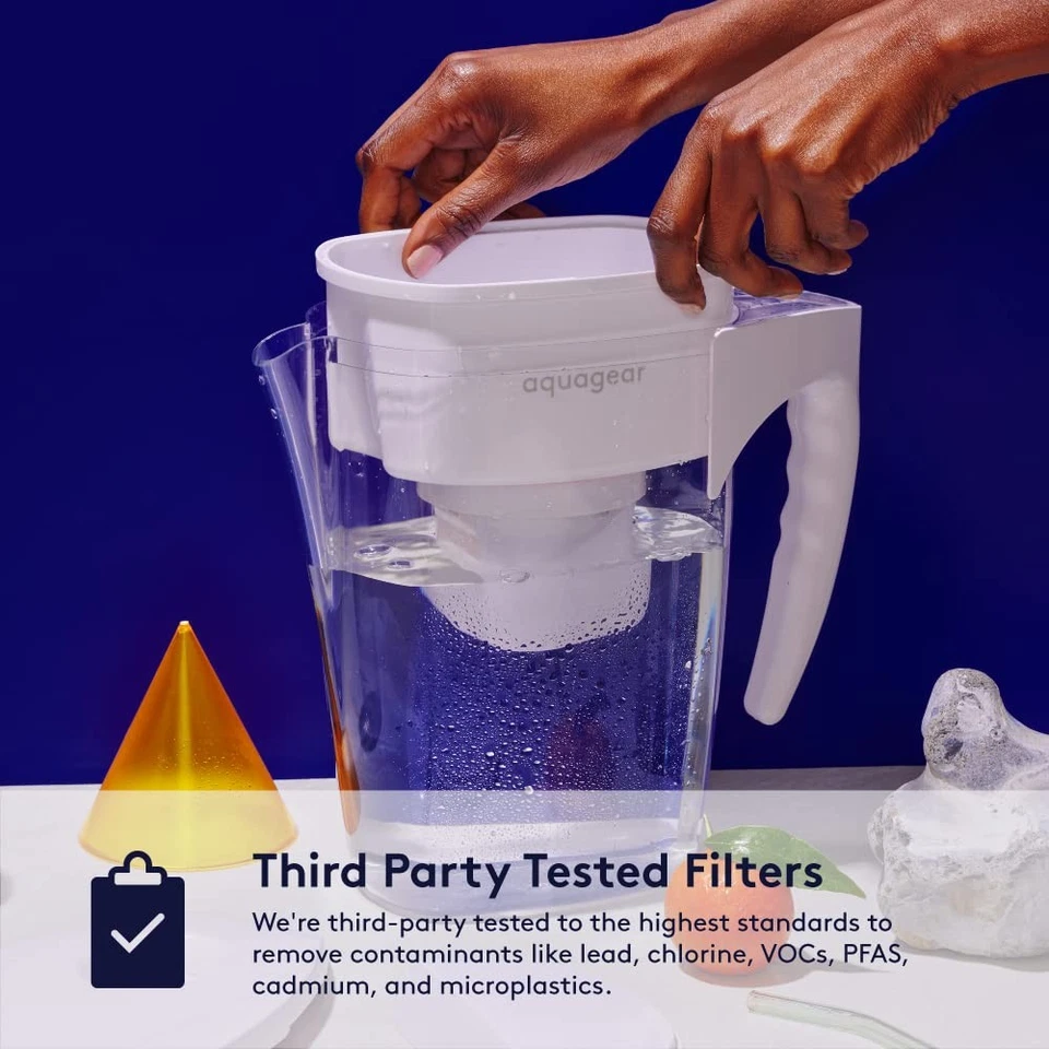 Water Filter Pitcher – Lead, Chlorine, PFOA/PFOS, Microplastics Filter, 10 Cu... - Image 4 of 4