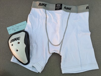 Men's Medium BIKE Athletic Performance Adult Boxer Supporter Proflex 2 Cup White