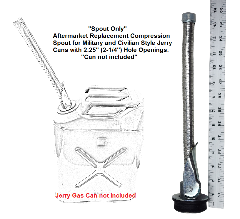 4-Pk BLITZ METAL USMC SPOUT Jerry Can Nozzle Style Compression
