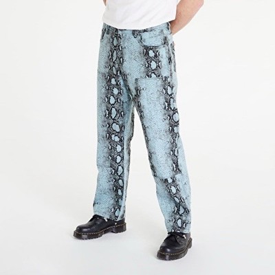 PLEASURES snake print double knee jeans