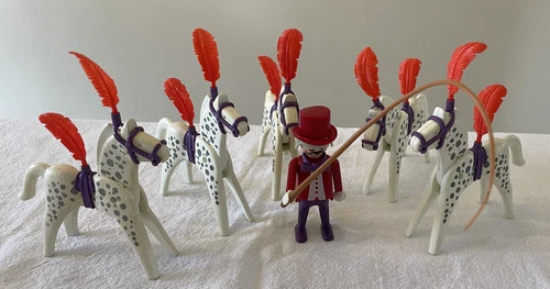Playmobil 3742 Circus Horses & Ringmaster COMPLETE Vintage 1986