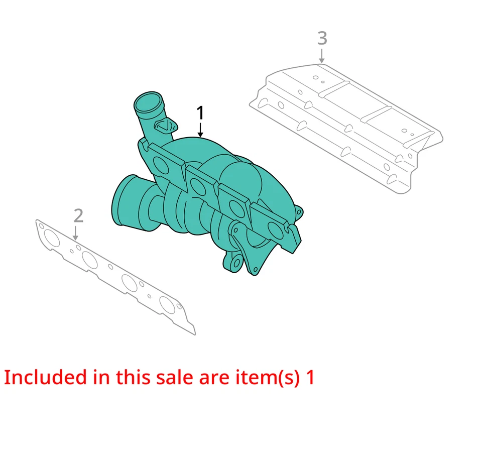 Volkswagen Passat 2007 colector de escape con turbo OEM 101 k millas - LKQ320927301 Foto 4 de 4