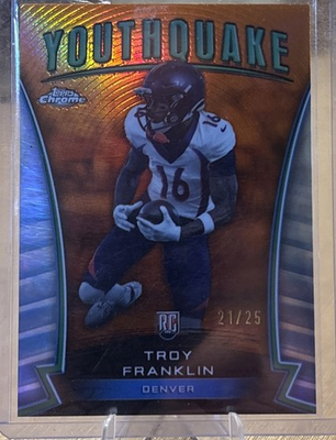 #ad #ad 🔥 RC 25 🔥Topps Chrome Youthquake Troy Franklin #Y 22 Orange🔥COLOR MATCH🔥 $75.00